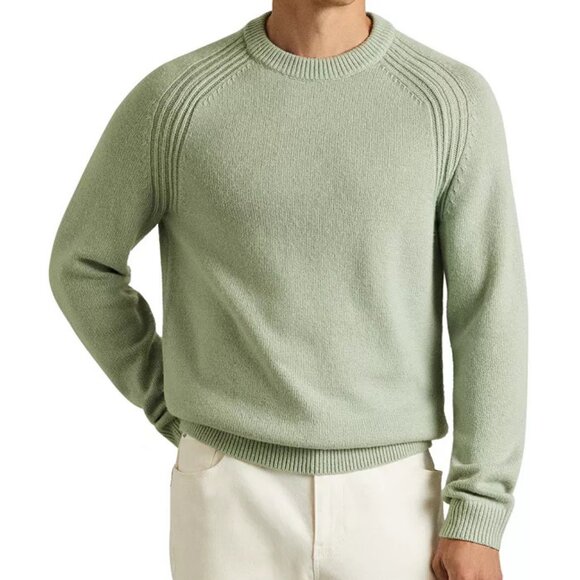 Reiss Men's Wool Blend Long Sleeve Soft Green Sweater - USA Size Large - … - Picture 1 of 8